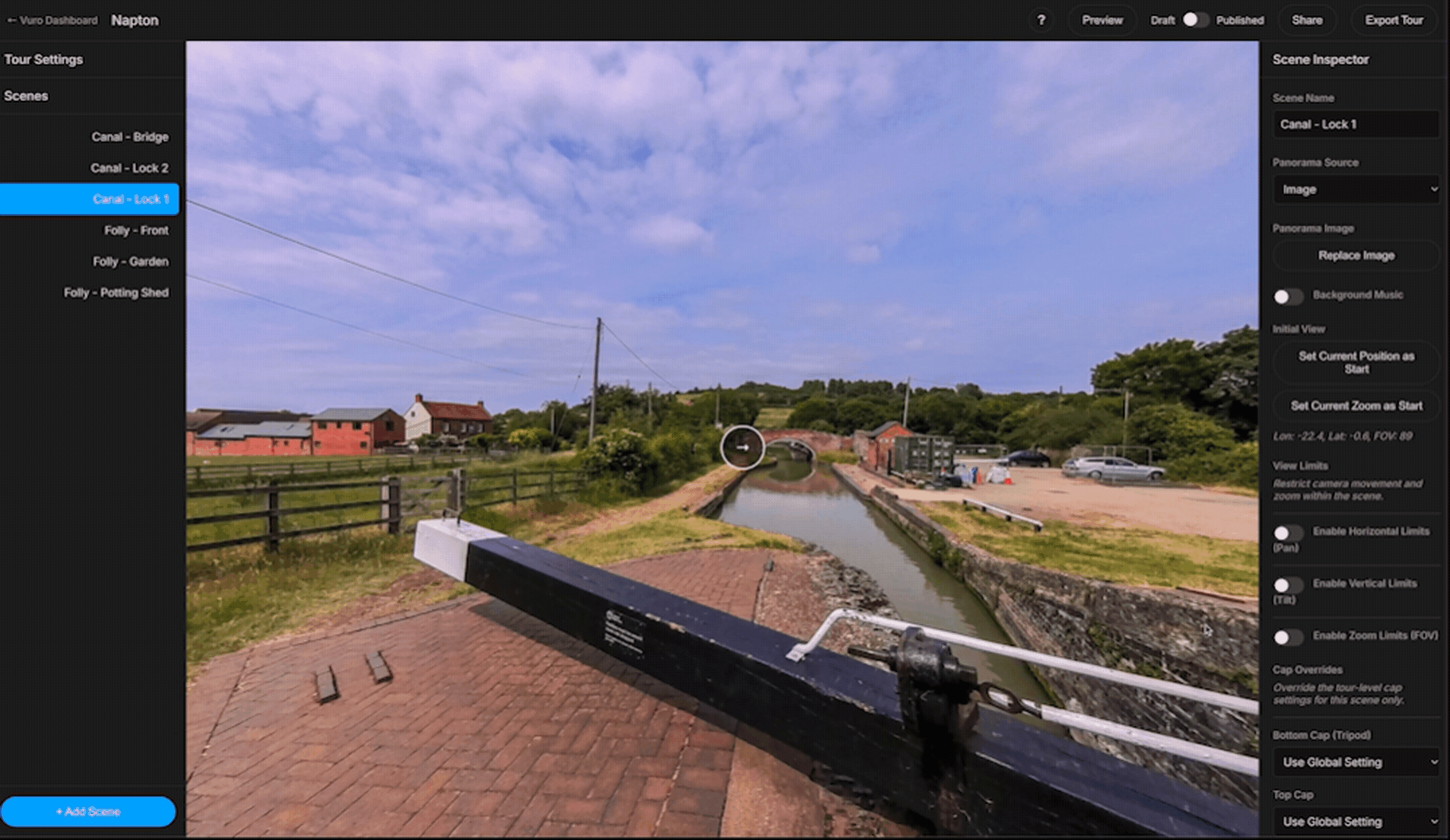 An example of an interactive hotspot popup in a virtual tour.
